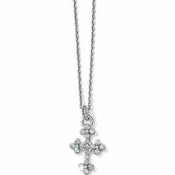 Brighton Abbey Cross Necklace Silver Clearance
