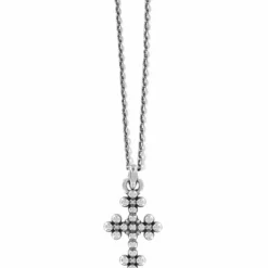 Brighton Abbey Cross Necklace Silver Clearance