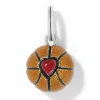 Brighton ABC Basketball Charm Silver-Orange Discount