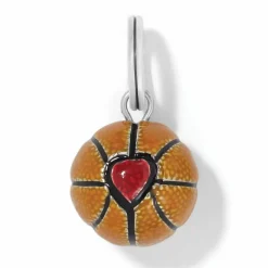 Brighton ABC Basketball Charm Silver-Orange Discount