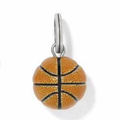 Brighton ABC Basketball Charm Silver-Orange Discount