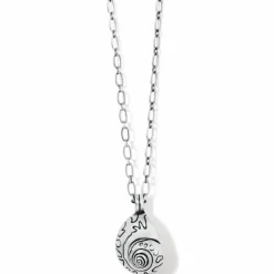 Brighton African Turban Shell Necklace Silver Sale
