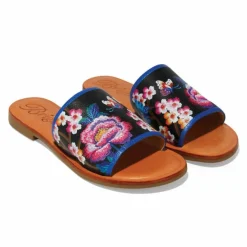 Brighton Akira Embroidered Slide Sandals Multi Outlet