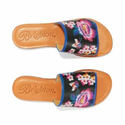 Brighton Akira Embroidered Slide Sandals Multi Outlet