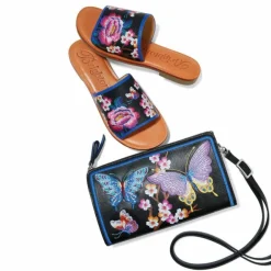 Brighton Akira Embroidered Slide Sandals Multi Outlet