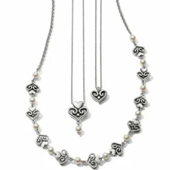 Brighton Alcazar Amor Pearl Pendant Necklace Silver-Pearl Online