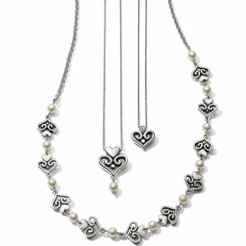 Brighton Alcazar Amor Pearl Pendant Necklace Silver-Pearl Online
