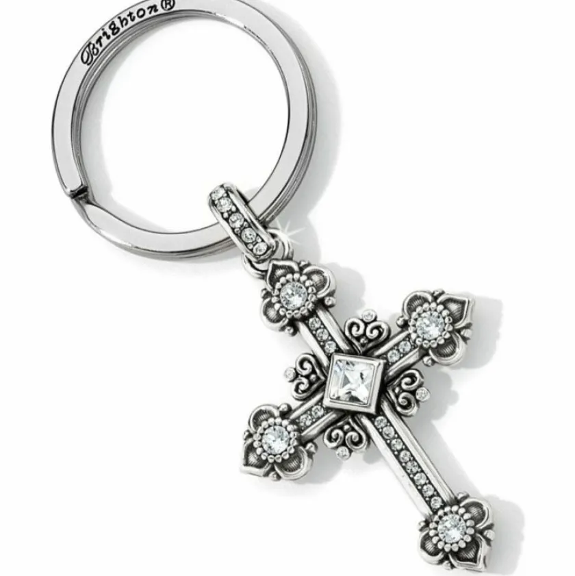 Brighton Alcazar Cross Key Fob Silver Fashion