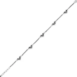 Brighton Alcazar Heart Anklet Silver Discount