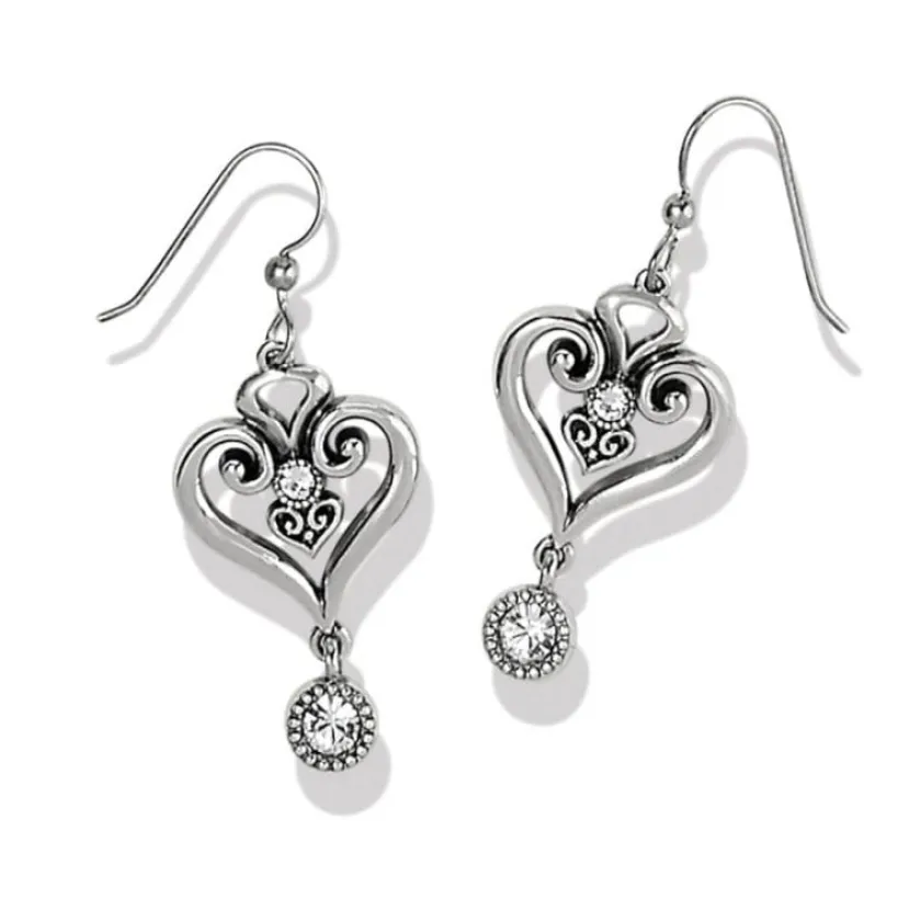 Brighton Alcazar Heart Glint French Wire Earrings Silver Outlet