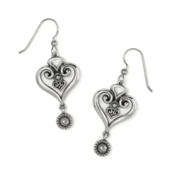 Brighton Alcazar Heart Glint French Wire Earrings Silver Outlet