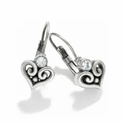 Brighton Alcazar Heart Leverback Earrings Silver Fashion