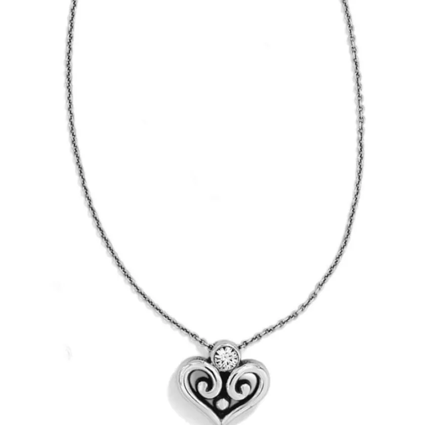 Brighton Alcazar Heart Necklace Silver Hot
