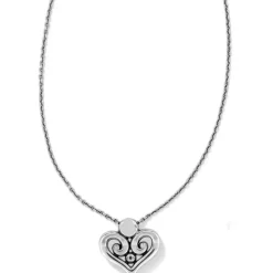 Brighton Alcazar Heart Necklace Silver Hot