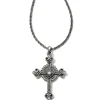 Brighton Alcazar Heart Small Cross Necklace Silver Online