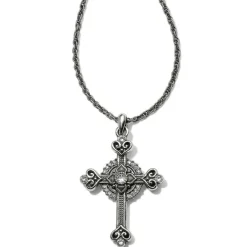Brighton Alcazar Heart Small Cross Necklace Silver Online