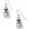 Brighton Alcazar Pearl Drop French Wire Earrings Silver-Pearl Discount