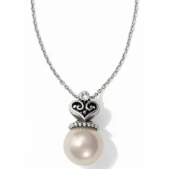 Brighton Alcazar Pearl Short Necklace Silver-Pearl Hot