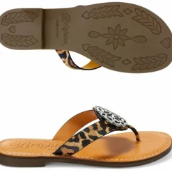 Brighton Alice Print Sandals Leopard Outlet