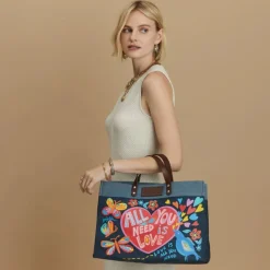 Brighton All You Need East West Denim Tote Multi Fashion