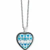 Brighton Amore Shades Multi Hearts Necklace Silver-Blue Outlet