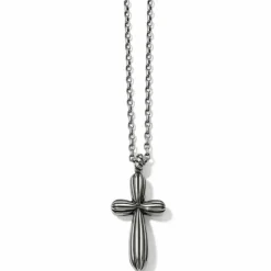 Brighton Amphora Large Cross Necklace Silver Discount