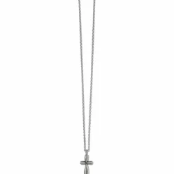 Brighton Amphora Large Cross Necklace Silver Discount