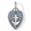 Brighton Anchor And Soul Charm Silver-Blue Best