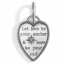 Brighton Anchor And Soul Charm Silver-Blue Best