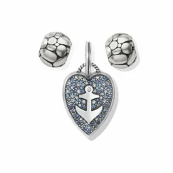 Brighton Anchor And Soul Charm Gift Set Silver-Blue Discount