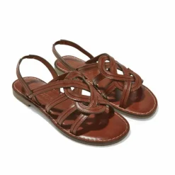 Brighton Anya Flat Sandals Caramel Fashion