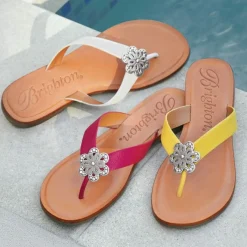 Brighton Aster Flower Thongs Outlet