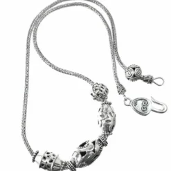 Brighton Bali Artisan Bead Necklace Silver New