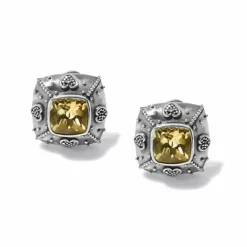 Brighton Bali Citrine Java Post Earrings Silver-Citrine Outlet