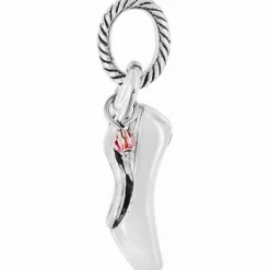 Brighton Ballet Shoe Charm Silver-Pink Outlet