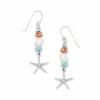 Brighton Beachcomber French Wire Earrings Silver-Turquoise Discount