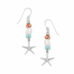 Brighton Beachcomber French Wire Earrings Silver-Turquoise Discount