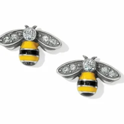 Brighton Bee Happy Mini Post Earrings Silver-Multi Clearance