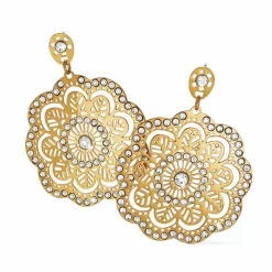 Brighton Bella Lace Post Drop Earrings Gold Outlet