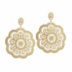 Brighton Bella Lace Post Drop Earrings Gold Outlet