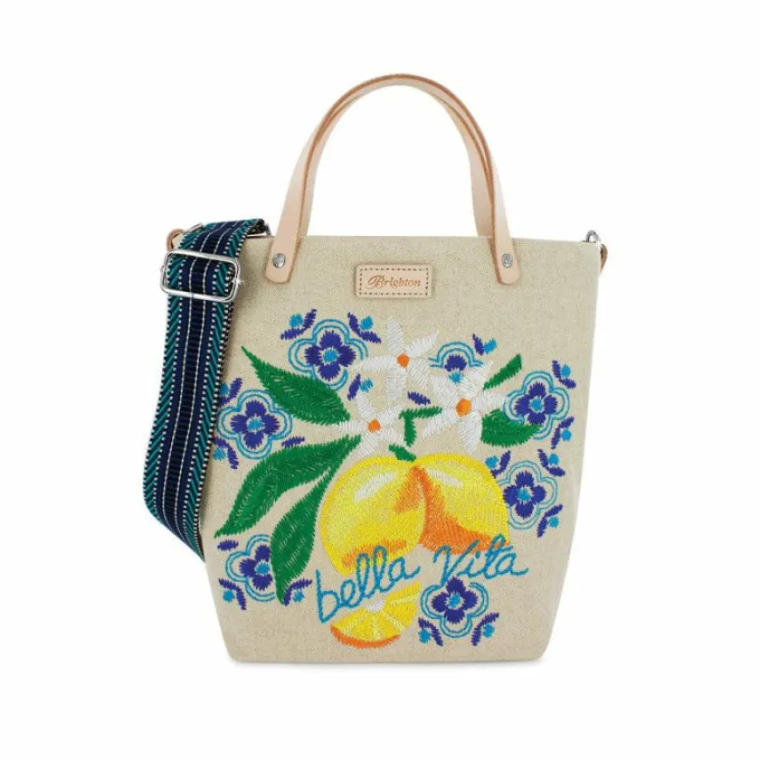 Brighton Bella Vita Embroidered Medium Messenger Bag Multi New