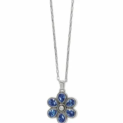 Brighton Bellissima Fiore Blues Reversible Necklace Silver-Blue Discount