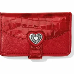 Brighton Bellissimo Heart Card Case LipstickPatentCroco Discount