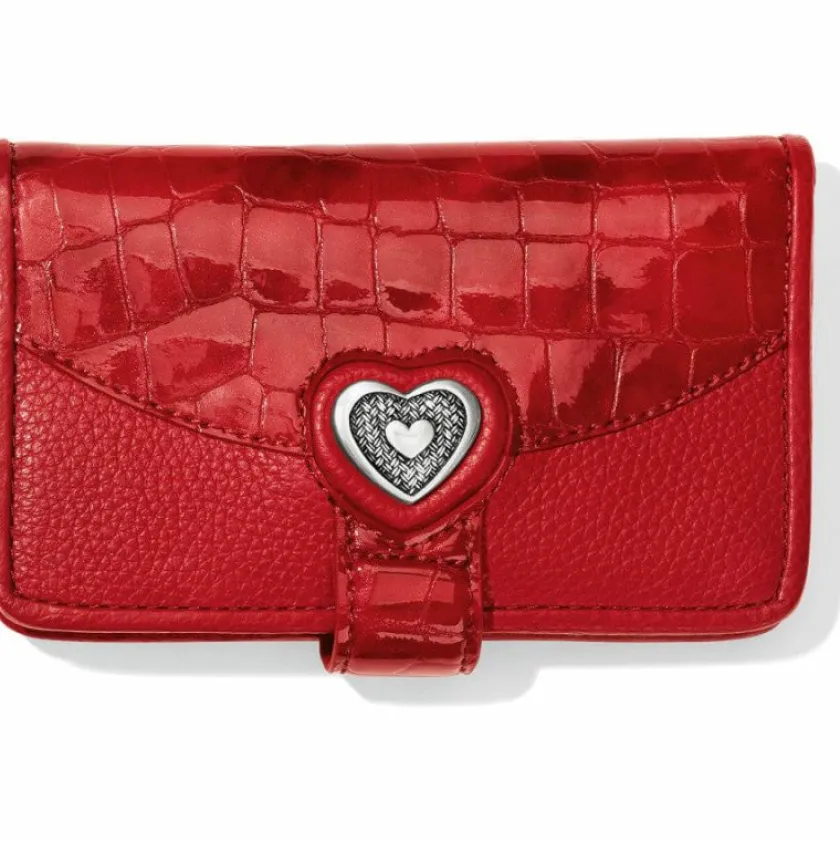Brighton Bellissimo Heart Card Case LipstickPatentCroco Discount