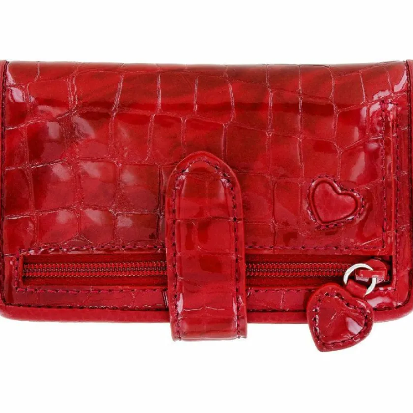 Brighton Bellissimo Heart Card Case LipstickPatentCroco Discount