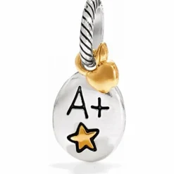 Brighton Best Teacher Charm Silver-Gold Hot