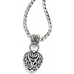 Brighton Bibi Heart Necklace Silver Outlet