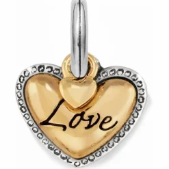 Brighton Big Love Charm Silver-Gold Clearance