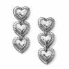 Brighton Big Sky Heart Post Drop Earrings Silver Hot