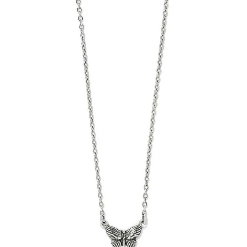 Brighton Bloom Petite Butterfly Necklace Silver Outlet